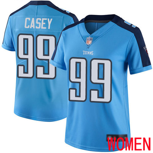 Tennessee Titans Limited Light Blue Women Jurrell Casey Jersey NFL Football #99 Rush Vapor Untouchable